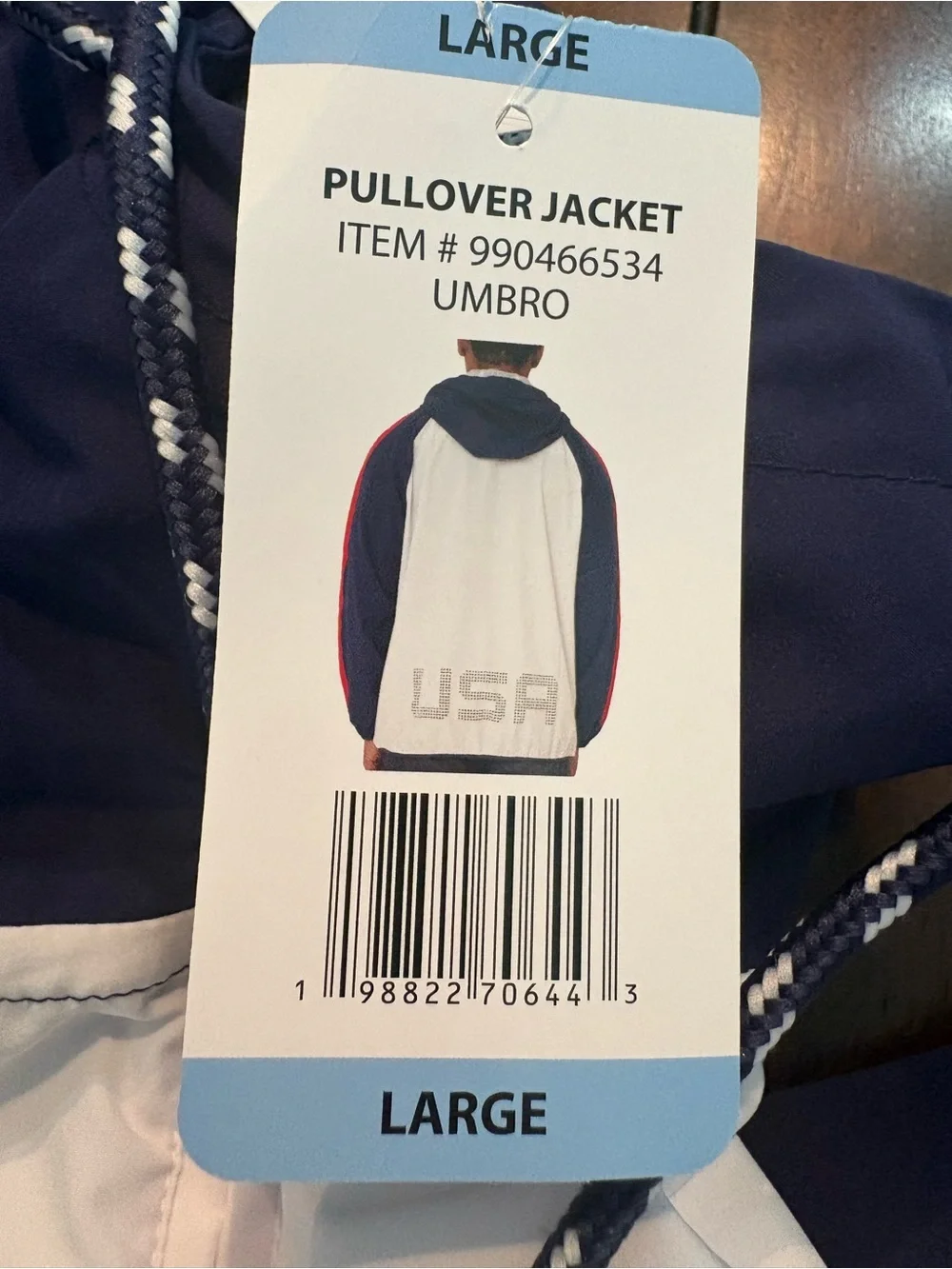 UMBRO Team USA World Cup Pullover Jacket Size  L, New With Tags!